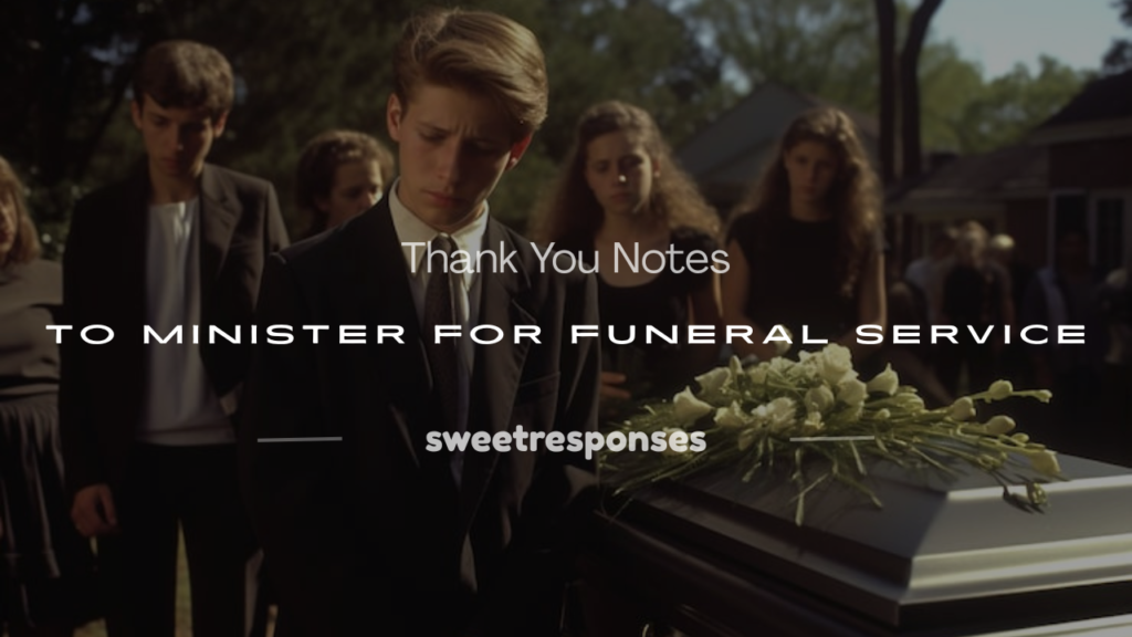 thank you note to minister for funeral