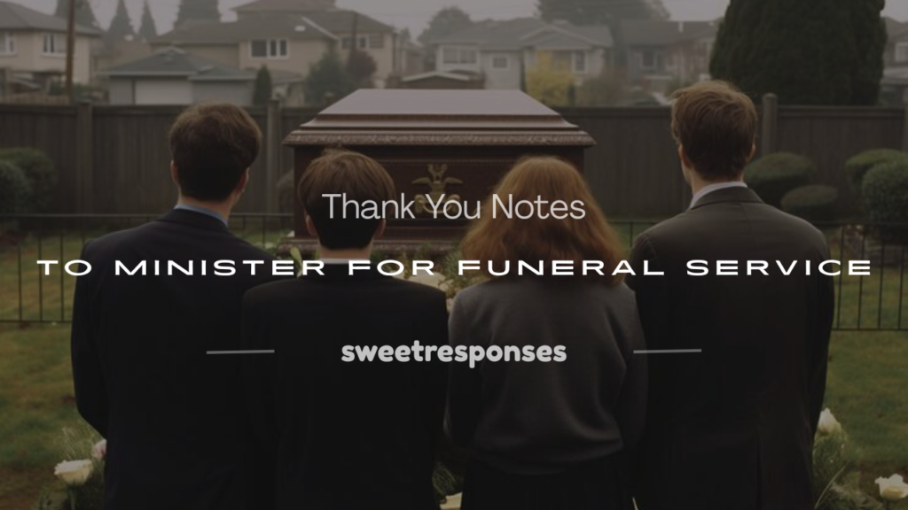 thank you note to minister for funeral